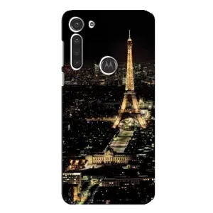 Чохол Ейфелева Вежа Motorola MOTO G8 - (AlphaPrint) (Нічний Париж)