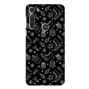 Чехол с принтом «Новогодний фон» для Motorola MOTO G8