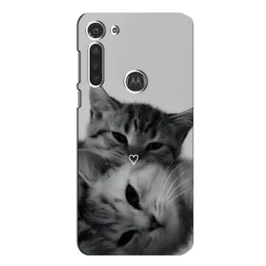Чохол з принтом «Пара котів» для Motorola MOTO G8