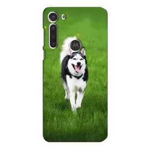 Чохол з принтом «Радісний Хаскі» для Motorola MOTO G8