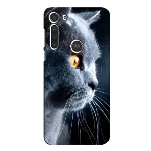 Чохли з Котиками для Motorola MOTO G8 (VPrint) (Сірий Кіт)