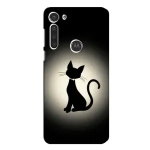 Чохол з принтом для Motorola MOTO G8 (AlphaPrint) Модні коти (Силует котика)
