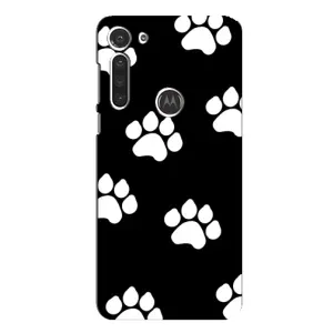 Чохли з собаками для Motorola MOTO G8 (VPrint) (Сліди собаки)