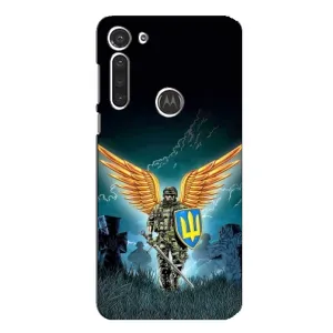 Чехлы с картинкой ЗСУ для Motorola MOTO G8 (AlphaPrint) (Солдат ЗСУ)