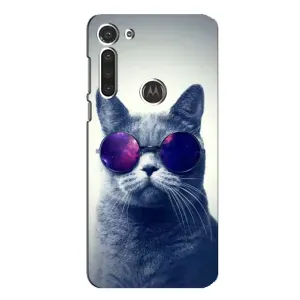 Чохол з принтом для Motorola MOTO G8 (AlphaPrint) Модні коти (Стильний кіт)