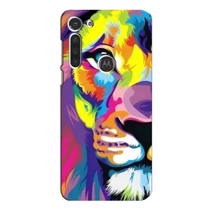 Чохол з картинкою ЛЕВ для Motorola MOTO G8 (VPrint) (Яскравий Лев)