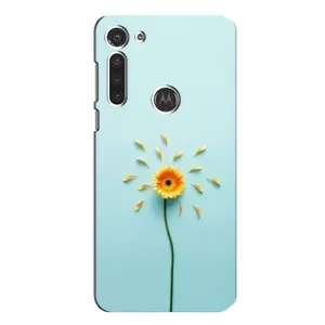 Чохли з квітами для Motorola MOTO G8 (VPrint) (Жовта квітка)