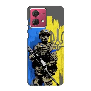 Чехлы с картинкой ЗСУ для Motorola MOTO G84 (AlphaPrint) (АРТ солдат)
