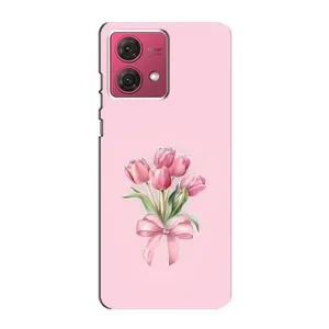 Чохол з розовим принтом для Motorola MOTO G84 (Букет квітів)