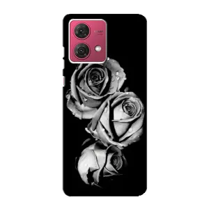 Чехол с принтом «Черная роза» для Motorola MOTO G84