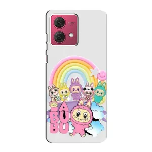 Чехол с Лабубу на Motorola MOTO G84 (Фон Лабубу)