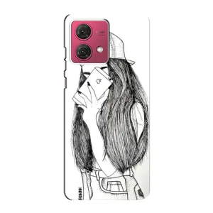 Чохол з друком для Motorola MOTO G84 - (Мода) (AlphaPrint) (Фото дівчини)
