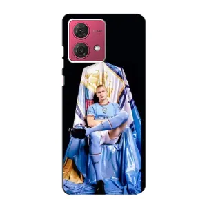 Чехлы с футболистом Ерлинг Холанд для Motorola MOTO G84 (AlphaPrint) (футболист Холанн)