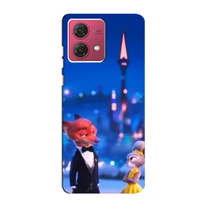 Чехол Зоотрополіс на Motorola MOTO G84 (Романтический вечер Зверополис)