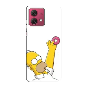 Чехол с Симпсонами для Motorola MOTO G84 (VPrint) (Гомер с пончиком)