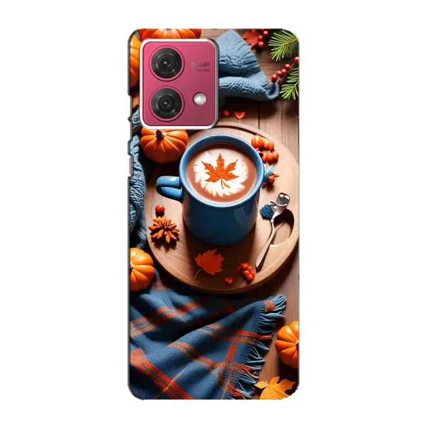 Чехол с принтом «Кофе и тыковки» для Motorola MOTO G84 Чехол с принтом «Кофе и тыковки» для Motorola MOTO G84