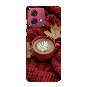 Чохол з унікальним дизайном 'Осінь з кавою' для Motorola MOTO G84 (Кава на ковдрі)