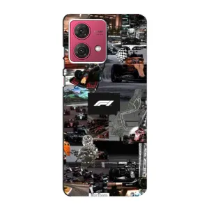 Чехол Формула1 на Motorola MOTO G84 (Гоночный коллаж Ф1)