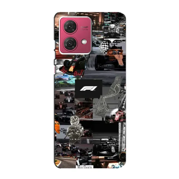 Чохол з принтом «Гоночний колаж Ф1» для Motorola MOTO G84