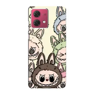 Чехол с Лабубу на Motorola MOTO G84 (Золотая обезьяна Bored Ape)