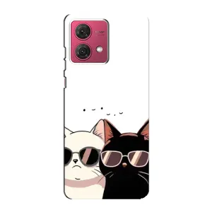Чохол з принтом «Коти в окулярах» для Motorola MOTO G84