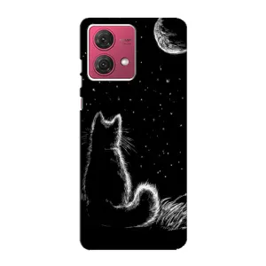 Чехол с принтом для Motorola MOTO G84 (AlphaPrint) Модные коты