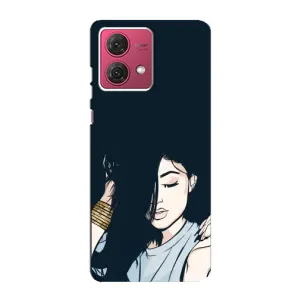 Чохол з друком для Motorola MOTO G84 - (Мода) (AlphaPrint) (Гарна дівчина)