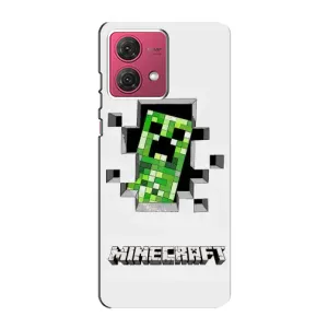 Чохол Майнкрафт на Motorola MOTO G84 (AlphaPrint) Minecraft (кріпер Майнкрафт)