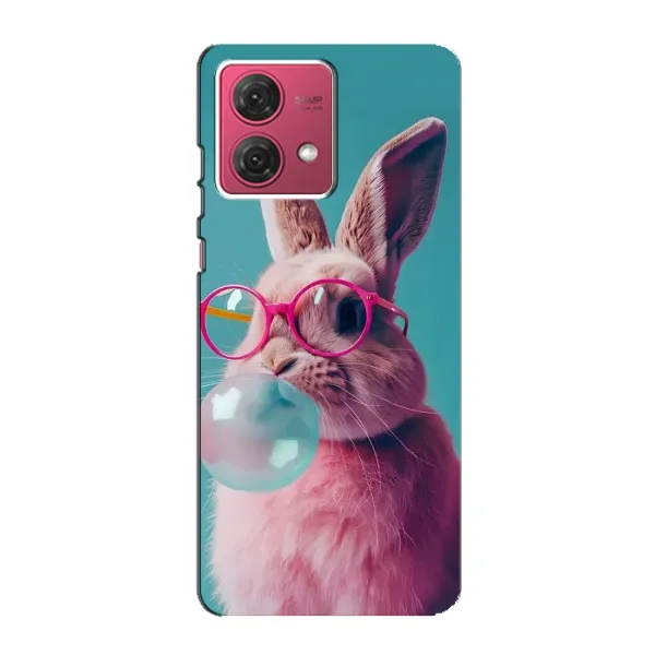Чохол з принтом «Кролик в окулярах» для Motorola MOTO G84 Чохол з принтом «Кролик в окулярах» для Motorola MOTO G84
