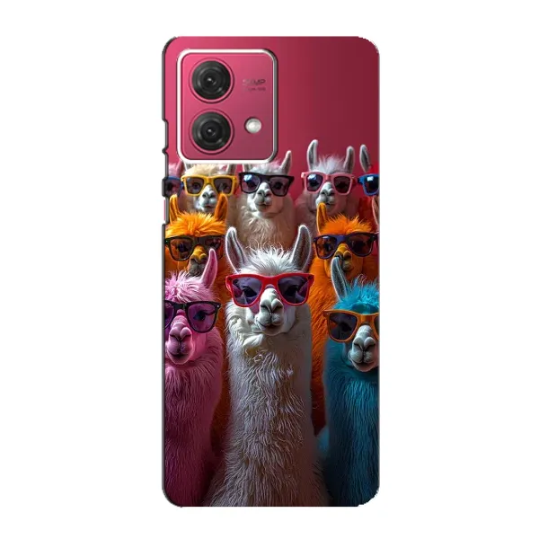 Чохол з принтом «Лами в окулярах» для Motorola MOTO G84 Чохол з принтом «Лами в окулярах» для Motorola MOTO G84