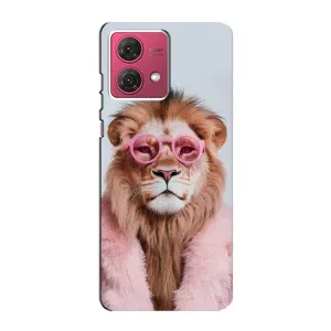 Чохол з принтом «Лев в окулярах» для Motorola MOTO G84