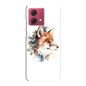 Чехлы с картинкой Лисички для Motorola MOTO G84 (VPrint) (Лисичка в цветочках)