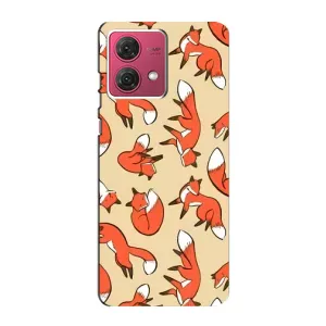 Чехлы с картинкой Лисички для Motorola MOTO G84 (VPrint) (Лисички)