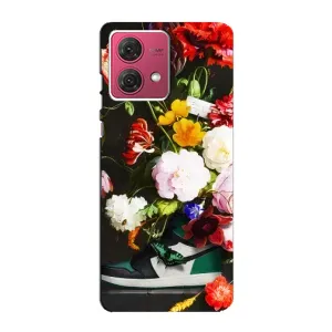 Бренднові Чохли для Motorola MOTO G84 - (PREMIUMPrint) (Nike цветы)