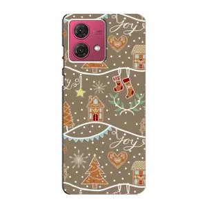 Новорічні, Святкові Чохли для Motorola MOTO G84 - 2024 год (Новорічні пряники)