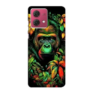 Чохол з принтом «Мавпа в квітах» для Motorola MOTO G84