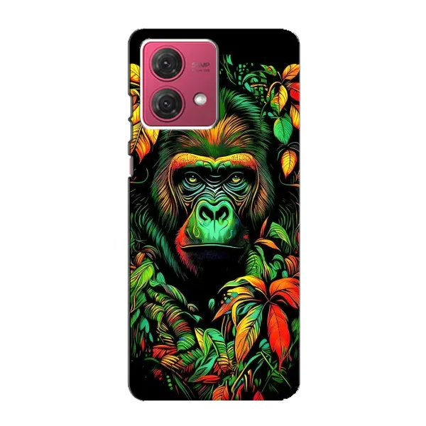 Чохол з принтом «Мавпа в квітах» для Motorola MOTO G84