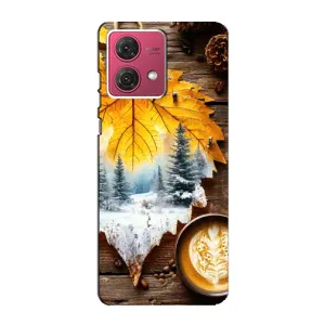 Чохол з унікальним дизайном 'Осінь з кавою' для Motorola MOTO G84 (Осінньо-зимова кава)