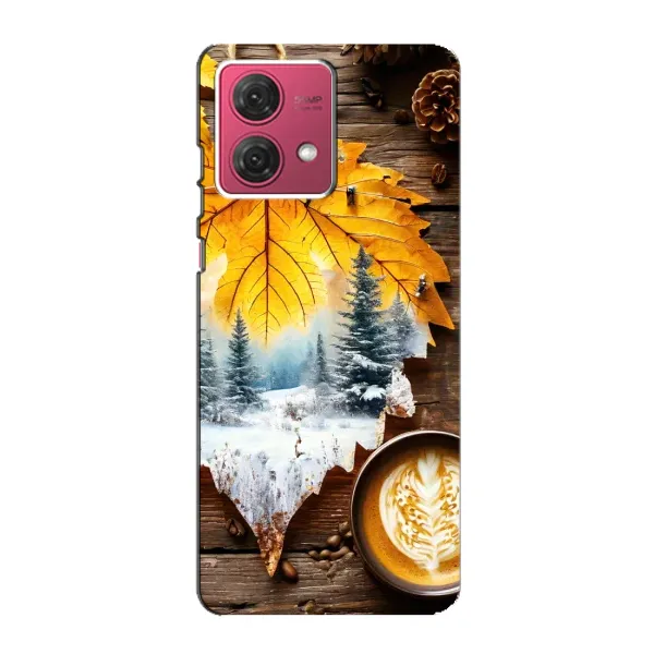 Чехол с принтом «Осенне-зимний кофе» для Motorola MOTO G84 Чехол с принтом «Осенне-зимний кофе» для Motorola MOTO G84