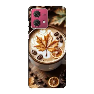 Чохол з унікальним дизайном 'Осінь з кавою' для Motorola MOTO G84 (Пряна кава)