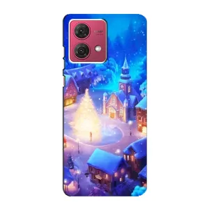 Рождественские Чехлы для Motorola MOTO G84 (VPrint) (Рождественский город)
