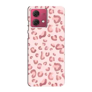 Чохол з розовим принтом для Motorola MOTO G84 (Рожевий леопард)
