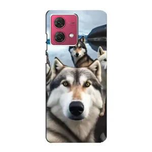 Чехол с принтом «Селфи ХАски» для Motorola MOTO G84