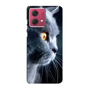 Чехлы с Котиками для Motorola MOTO G84 (VPrint) (Серый Кот)