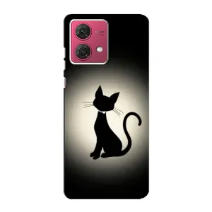 Чехол с принтом «Силуэт котика» для Motorola MOTO G84
