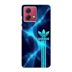 Чехлы Адидас для Motorola MOTO G84 (AlphaPrint) (Синий Адидас)
