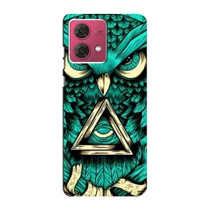 Чехол с птицами на Motorola MOTO G84 (VPrint) (Сова с глазом)