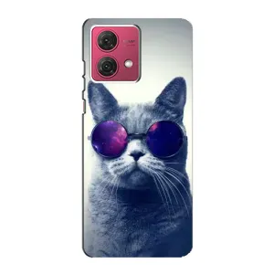 Чехол с принтом «Стильный кот» для Motorola MOTO G84
