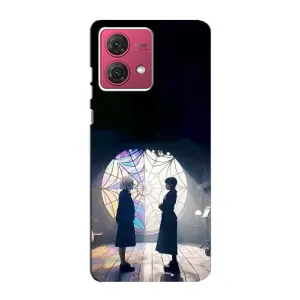 Чехлы Венсдей на Motorola MOTO G84 Уэнсдей (AlphaPrint) (Уэнздей и Инид)