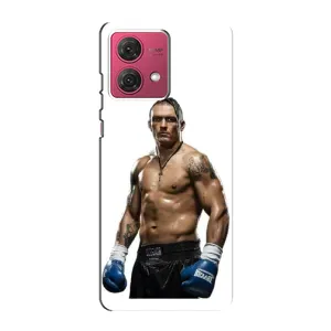 Чохол з картинкою Олександр Усик для Motorola MOTO G84 (Усик на білому)